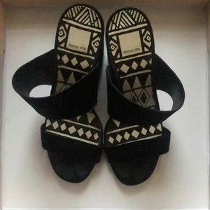 Dolce Vita Double Strap Mule Heeled Sandal 38.5